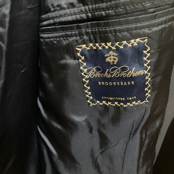 Brooks Brothers Blazer Mens 48L Navy Blue pinstripe - Picture 5 of 8